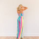 Brighter Days Striped Jumpsuit - Pink Peach Boutique