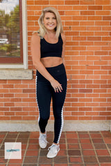 Mono B Black Sports Bra - Pink Peach Boutique