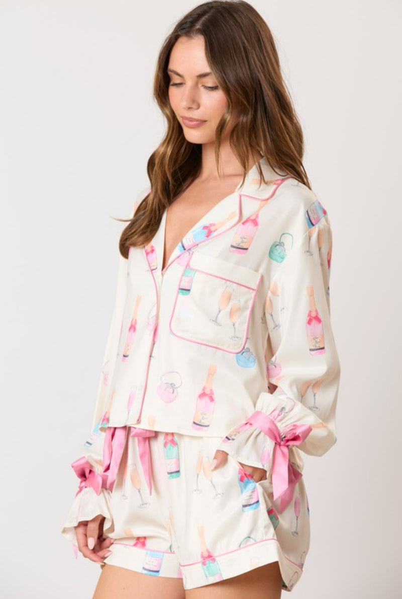 It’s a Party Satin Pajama Set