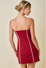 Flower Strap Game Day Dress