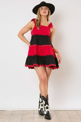 Red and Black Game Day Dress - Shop Amour Boutique