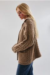 Brown Cardigan Sweater