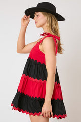 Red and Black Game Day Dress - Shop Amour Boutique