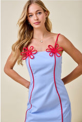 Flower Strap Game Day Dress