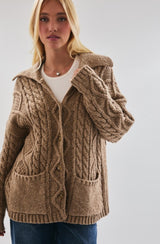Brown Cardigan Sweater