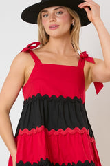 Red and Black Game Day Dress - Shop Amour Boutique