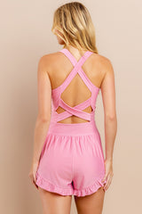 Pink Athletic Romper