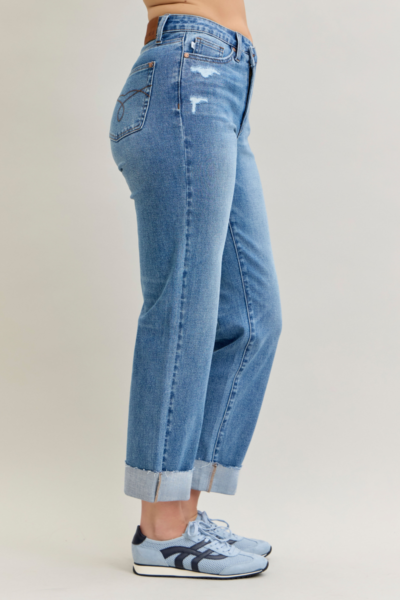 Judy Blue Criss-Cross High Waisted Jeans