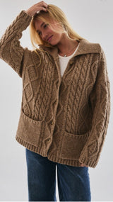 Brown Cardigan Sweater