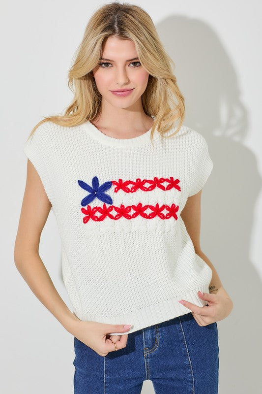 American Flag Sweater