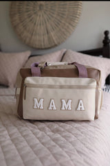 Mama Patch Duffle Bag - Lavendar Latte - Shop Amour Boutique