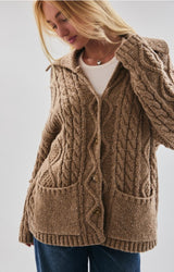 Brown Cardigan Sweater
