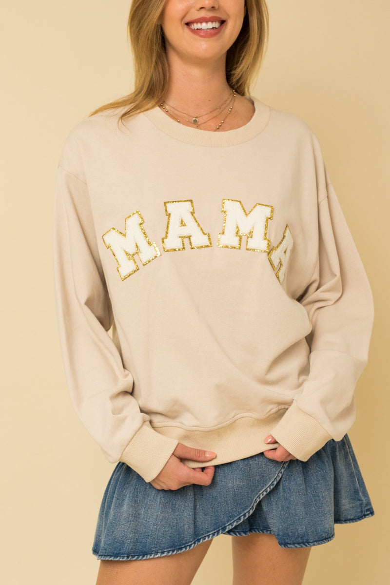 Mama chenille sweatshirt - Shop Amour Boutique
