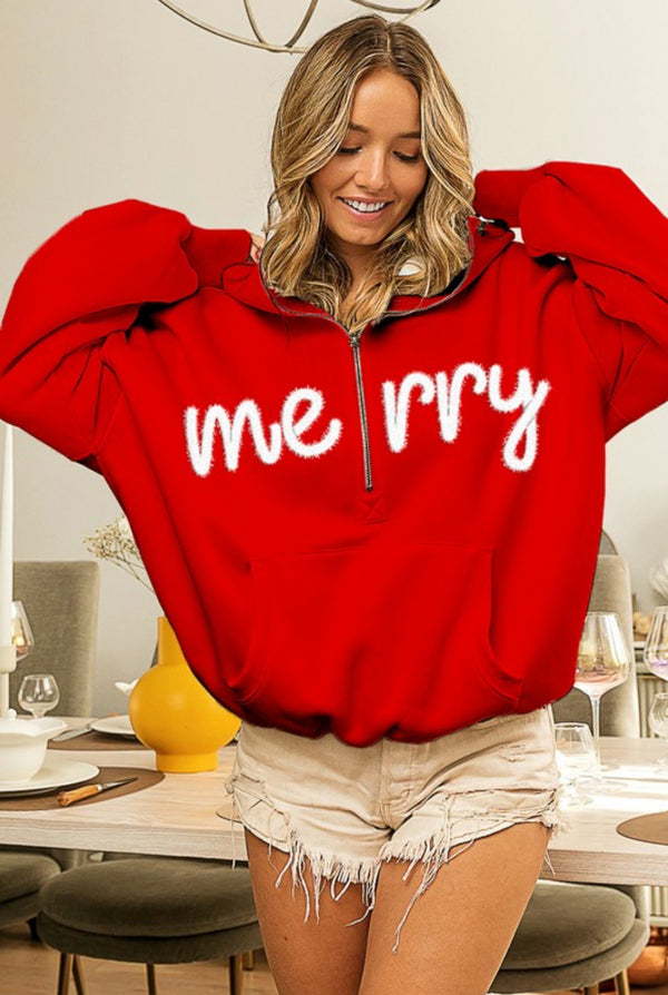 Merry Red Hoodie Sweatshirt