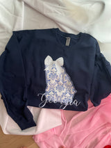 Georgia Blue Floral Bow Sweatshirt