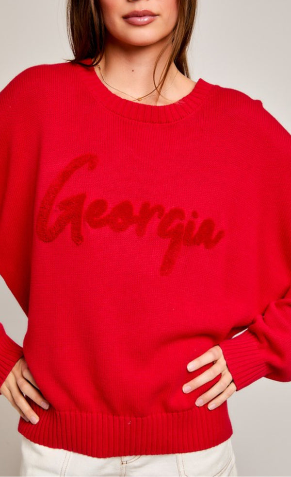 Georgia Gameday Sweater - Red