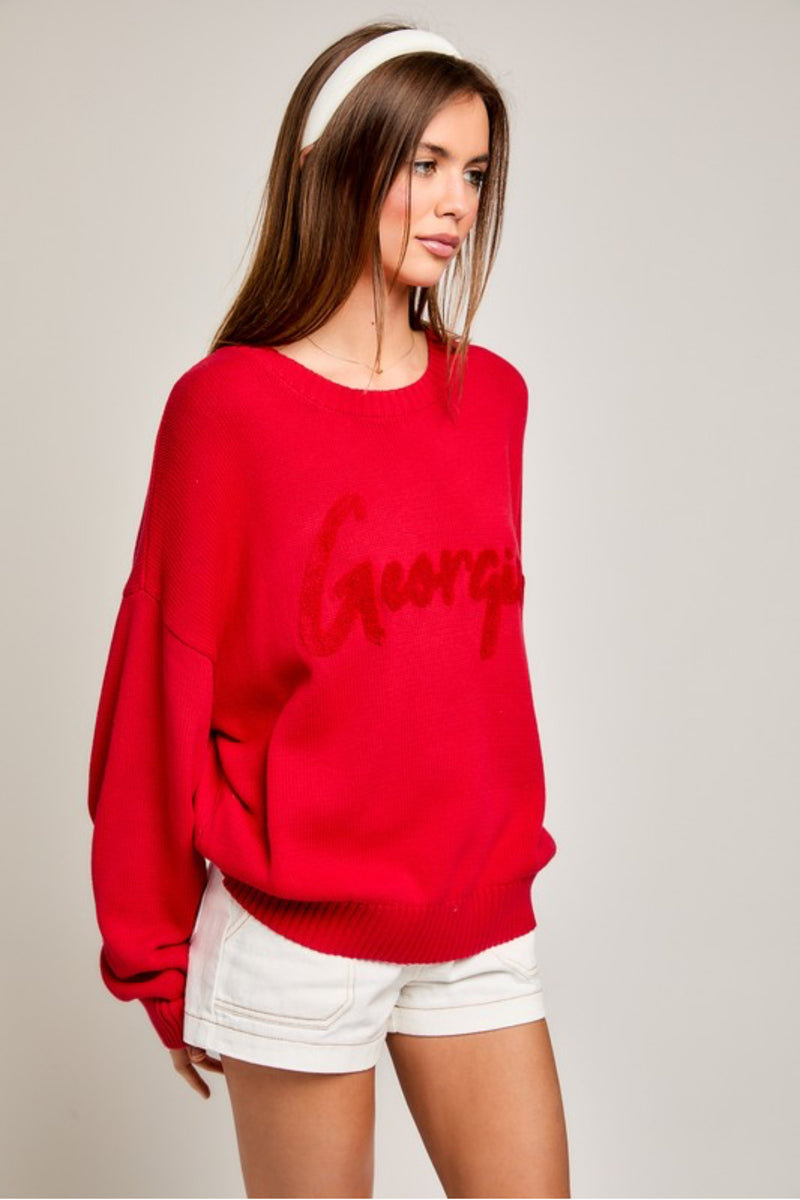 Georgia Gameday Sweater - Red