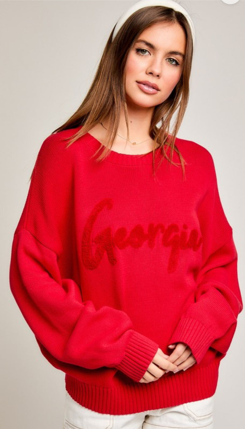 Georgia Gameday Sweater - Red