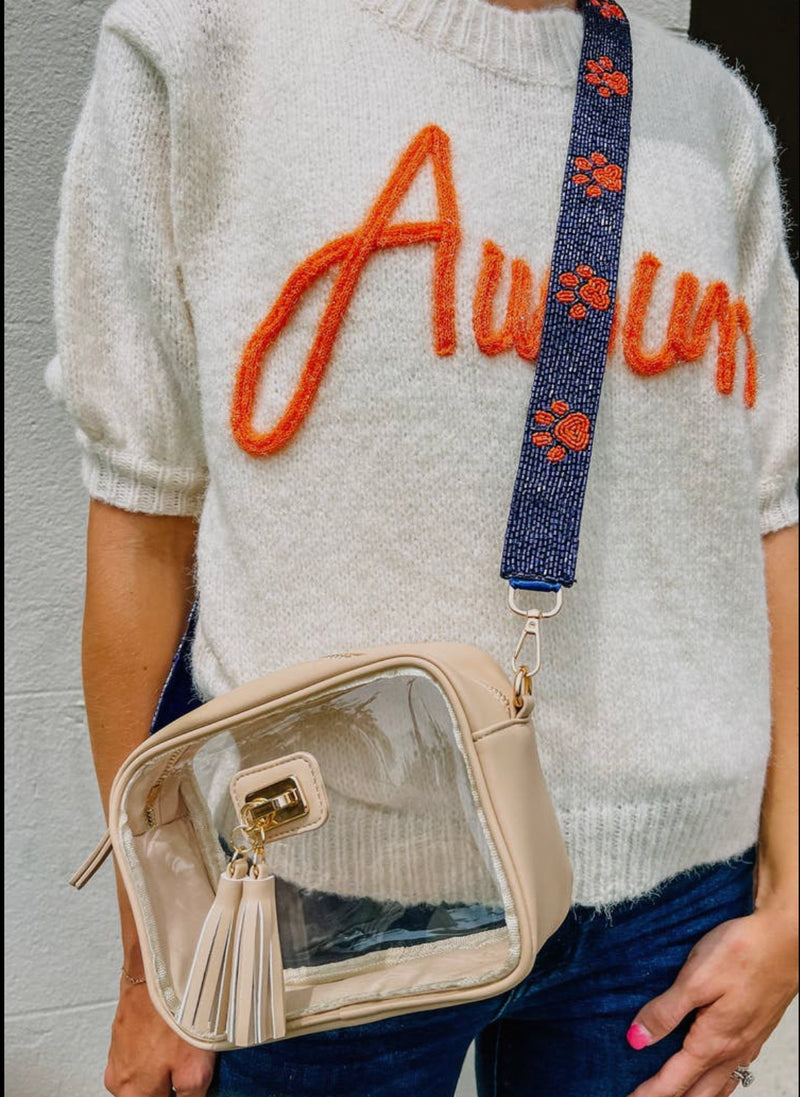 Beaded Game Day Crossbody Strap - Navy - Shop Amour Boutique