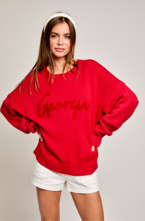 Georgia Gameday Sweater - Red