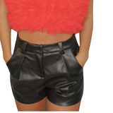 Black PU Leather Shorts - Shop Amour Boutique
