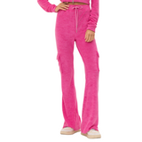 Pink Terry Track Cargo Pants - Shop Amour Boutique