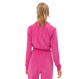 Pink Terry Track Jacket - Shop Amour Boutique