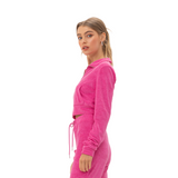 Pink Terry Track Jacket - Shop Amour Boutique