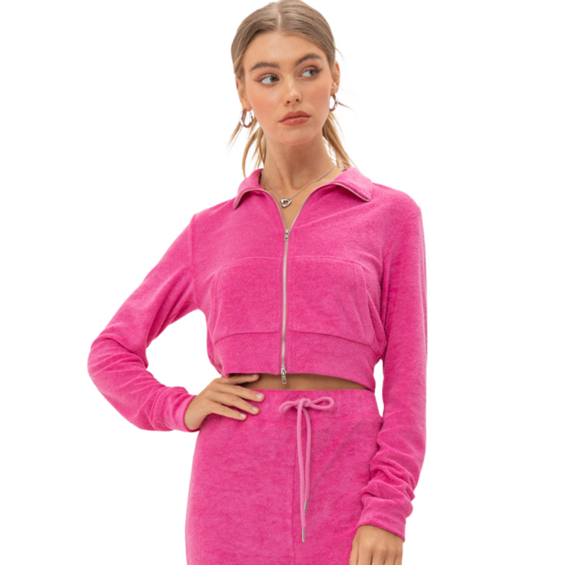 Pink sales track top