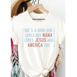 She's A Good Girl Graphic Tee - Cream - Pink Peach Boutique