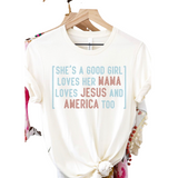 She's A Good Girl Graphic Tee - Cream - Pink Peach Boutique