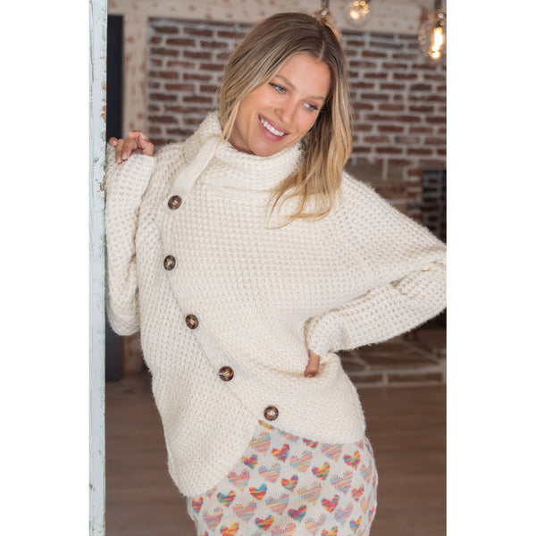 Cream Turtleneck Sweater - Shop Amour Boutique