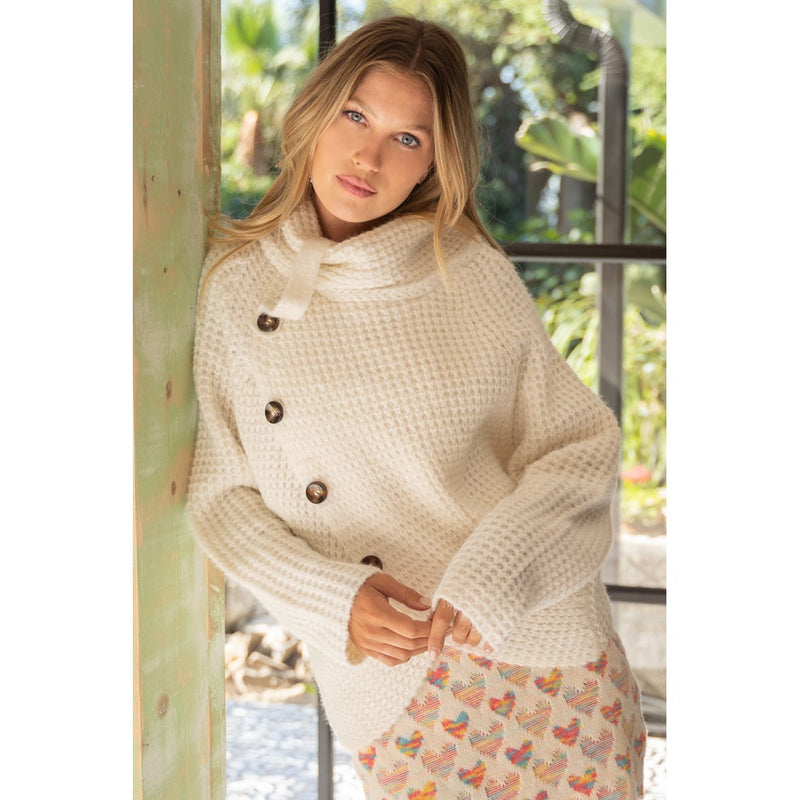 Cream Turtleneck Sweater - Shop Amour Boutique
