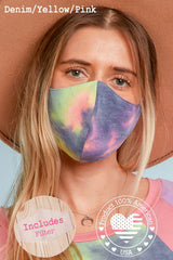 Tie Dye Essentials Face Mask - Pink Peach Boutique