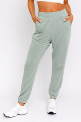 Jersey Travel Joggers - Sage - Pink Peach Boutique