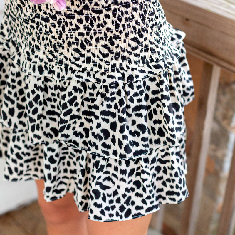 Cheetah Ruffled Mini Skirt - Pink Peach Boutique