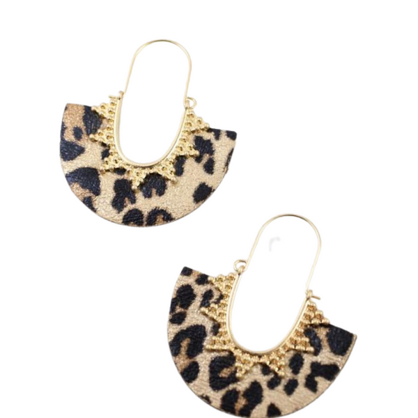 Wild About You Animal Print Earring - Pink Peach Boutique