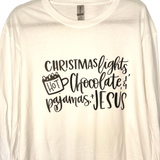 Christmas and Jesus T-Shirt - White - Pink Peach Boutique