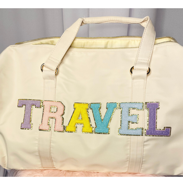 Chinelle Varsity Travel Bag - Pink Peach Boutique