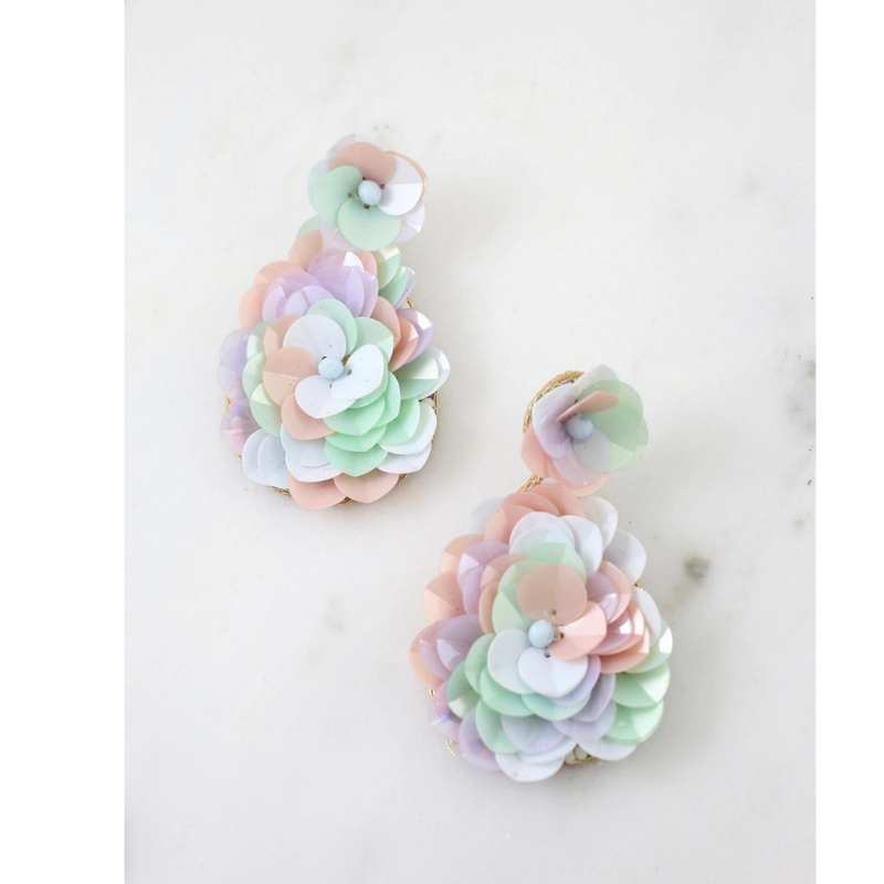 Sprng Time Drop Earing Light Multi - Pink Peach Boutique