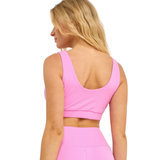 Pink Knotted Cutout Crop Tank - Pink Peach Boutique