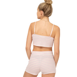 Sunday Morning Crochet Two-Piece Short Set - Pink Peach Boutique