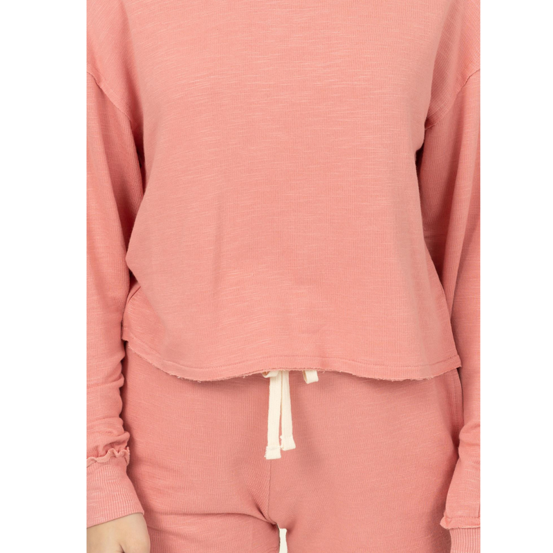 Lazy Days Two-Piece Lounge Set - Pink Peach Boutique