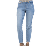 judy blue jeans camo cheetah color block jeans - pink peach boutique