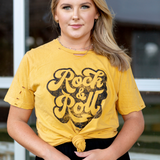 Rock and Roll Distressed Shirt - Pink Peach Boutique