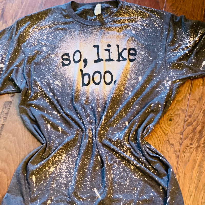 So Like Boo Graphic T-Shirt -  Black - Pink Peach Boutique