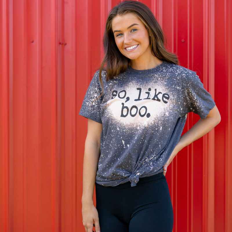 So Like Boo Graphic T-Shirt -  Black - Pink Peach Boutique