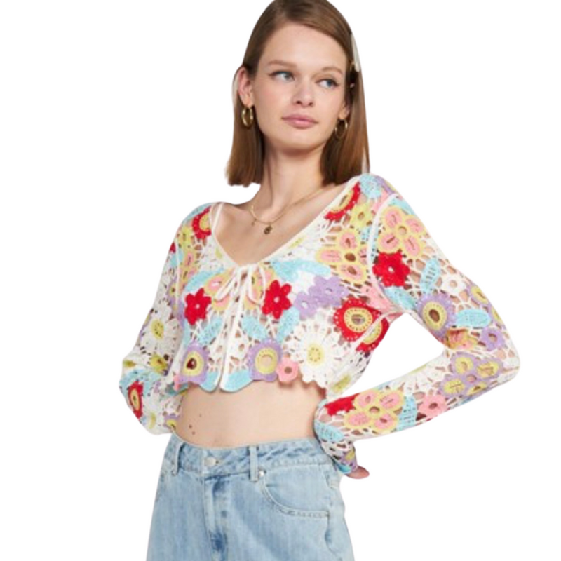 Floral top crochet top