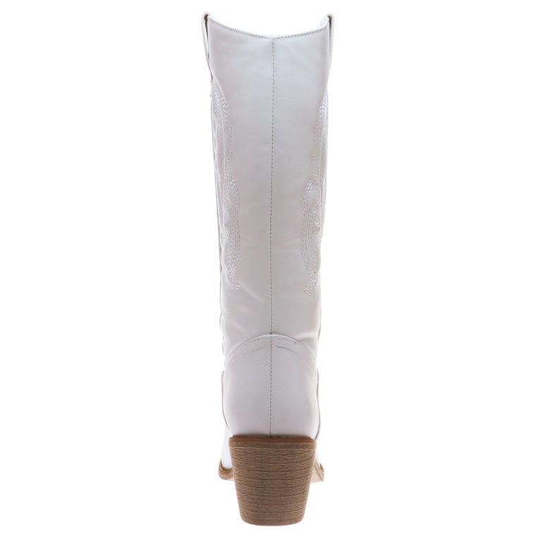 Giddy Up Cowgirl Boot - White - Pink Peach Boutique