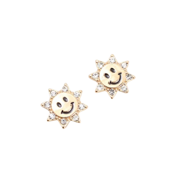 Smiley Face Earrings - Pink Peach Boutique